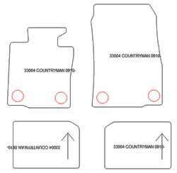 Tappetini per Mini Paceman 11.2012-12.2016