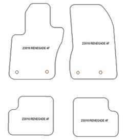 Tappetini per Jeep Renegade (anche e-Hybrid / 4xe Plug-in Hybrid) 2014-