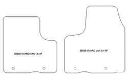 Tappetini per Opel Vivaro van 2014-09.2019