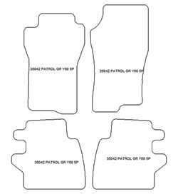 Tappetini per Nissan Patrol (Y60) 5 porte 1989-1997