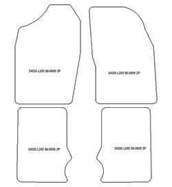 Tappetini per Mitsubishi L200 2 porte 1998-2006 MTM Plus
