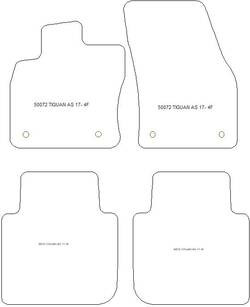 Tappetini per Volkswagen Tiguan III Allspace 11.2017-10.2023 MTM Plus