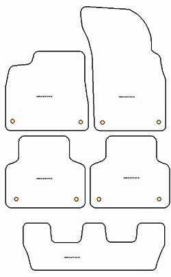 Tappetini per Audi Q7 (4M) 7 posti 06.2015-10.2019 MTM Plus