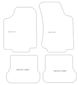 Tappetini per Volkswagen Golf 3 Cabrio 1993-1999 MTM Plus