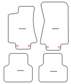 Tappetini auto per Jaguar XJ 2003-2007