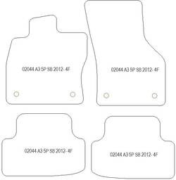 Tappetini per Audi A3 (8Y) (anche Plug-in Hybrid) 08.2020-
