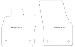Tappetini auto per Volkswagen Caddy van 11.2020-