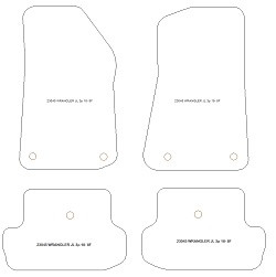 Tappetini per Jeep Wrangler (JL) 3 porte (anche 4xe Plug in Hybrid) 2018- MTM Plus