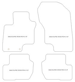 Tappetini per Mitsubishi Eclipse Cross PEVH 03.2021- plus