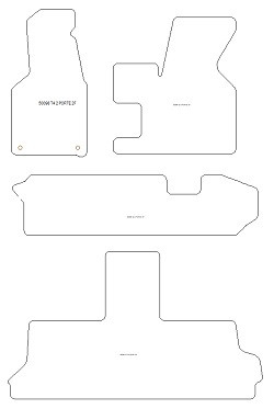 Tappetini per Volkswagen T4 (automatic - 2 porte scorrevoli) bus -