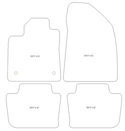 Tappetini per MG 4 Electric 09.2022-
