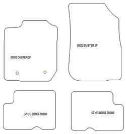 Tappetini per Dacia Duster I 2WD 2010-2014 MTM Top