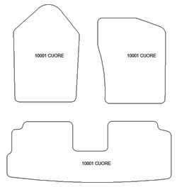 Tappetini auto per Daihatsu Cuore (L276) 2006-2015