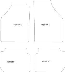 Tappetini auto per Fiat Idea 2003-2012