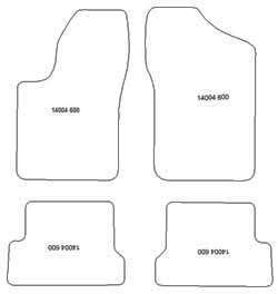 Tappetini auto per Fiat Seicento 1998-2010