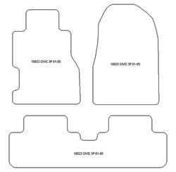 Tappetini per Honda Civic VII 3 porte 2001-2005 MTM Top