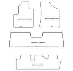 Tappetini auto per Hyundai Santa Fe II (CM) 7 posti 04.2006-05.2010