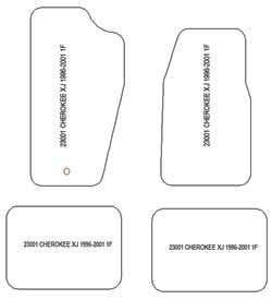 Tappetini auto per Jeep Cherokee II (JX) 1996-2001