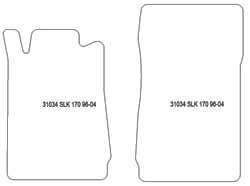 Tappetini auto per Mercedes SLK (R170) 1996-04.2004