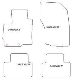 Tappetini auto per Mitsubishi ASX I 05.2010-2022