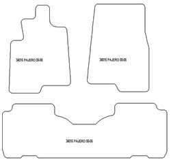 Tappetini per Mitsubishi Pajero III corto 2000-03.2007 MTM Top