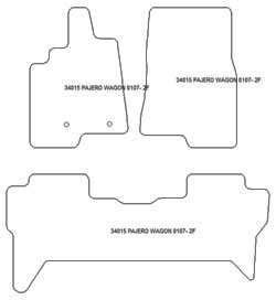 Tappetini auto per Mitsubishi Pajero IV long 04.2007-
