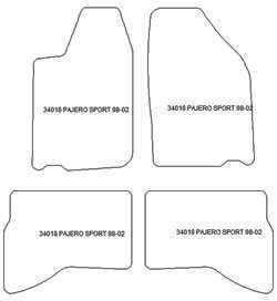 Tappetini per Mitsubishi Pajero Sport lungo 1998-2002 MTM Top