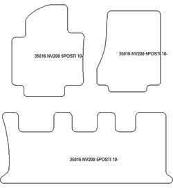 Tappetini per Nissan NV200 2010- MTM Top