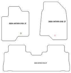 Tappetini auto per Opel Antara 01.2008-2015