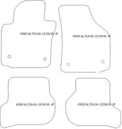 Tappetini auto per Seat Altea 2004-08.2015