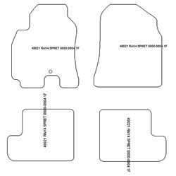 Tappetini per Toyota RAV4 II (XA20) (fendinebbia rettangolari) 5 porte 2000-01.2006 MTM Top