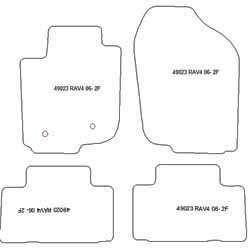 Tappetini auto per Toyota RAV4 III (XA30) 02.2006-02.2013