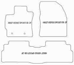 Tappetini auto per Toyota Verso 5 posti 2009-