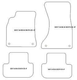 Tappetini auto per Audi A4 (B8) 04.2008-10.2015