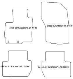 Tappetini auto per Mitsubishi Outlander III 09.2012-