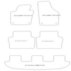 Tappetini per Seat Alhambra II 7 posti 09.2010-03.2022 MTM Top