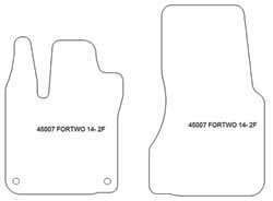 Tappetini auto per Smart Fortwo III (anche EQ) 2014-