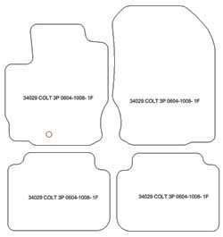 Tappetini per Mitsubishi Colt 3 porte 2004-2008 MTM Top