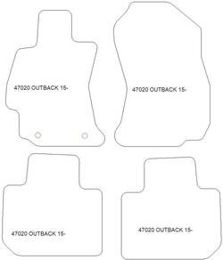 Tappetini auto per Subaru Outback V (BS) 2015-04.2021