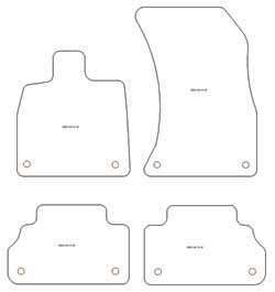 Tappetini auto per Audi Q5 II (FY) (anche Plug-in Hybrid e TFSI) 01.2017-2025