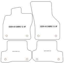 Tappetini per Audi A3 (8V7) Cabrio 2014-2020 MTM Top