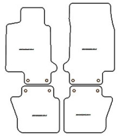 Tappetini per auto Maserati GranCabrio 2010-