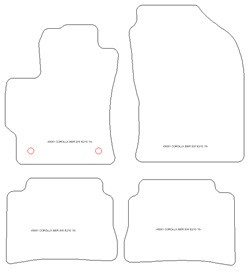 Tappetini auto per Toyota Corolla XII (E210) Berlina (anche Hybrid) 2019-2024