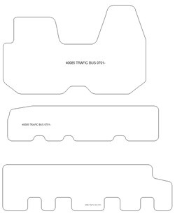 Tappetini per Renault Trafic bus 07.2001-2014 MTM Top