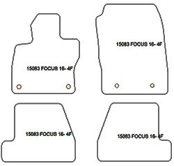 Tappetini per auto Ford Focus III 2015-07.2018