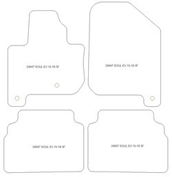 Tappetini per auto Kia Soul EV Electric 2015-2019