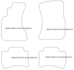 Tappetini per Daihatsu Terios I (J100 / J102) cambio automatico 1997-2006 MTM Top